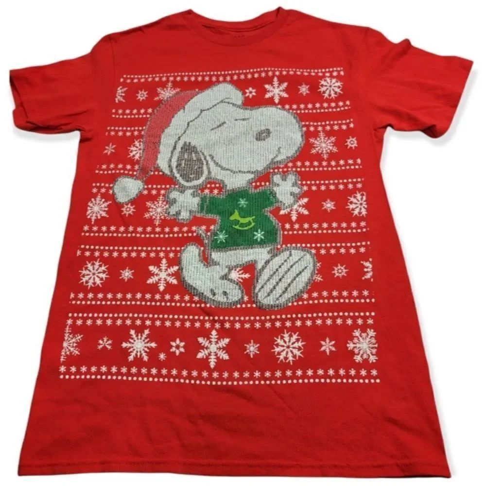 Peanuts Snoopy Christmas shirt S